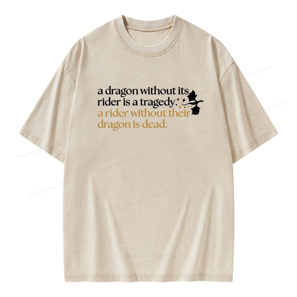 Pagewings A Dragon Without Its Rider Unisex Washed T-shirt