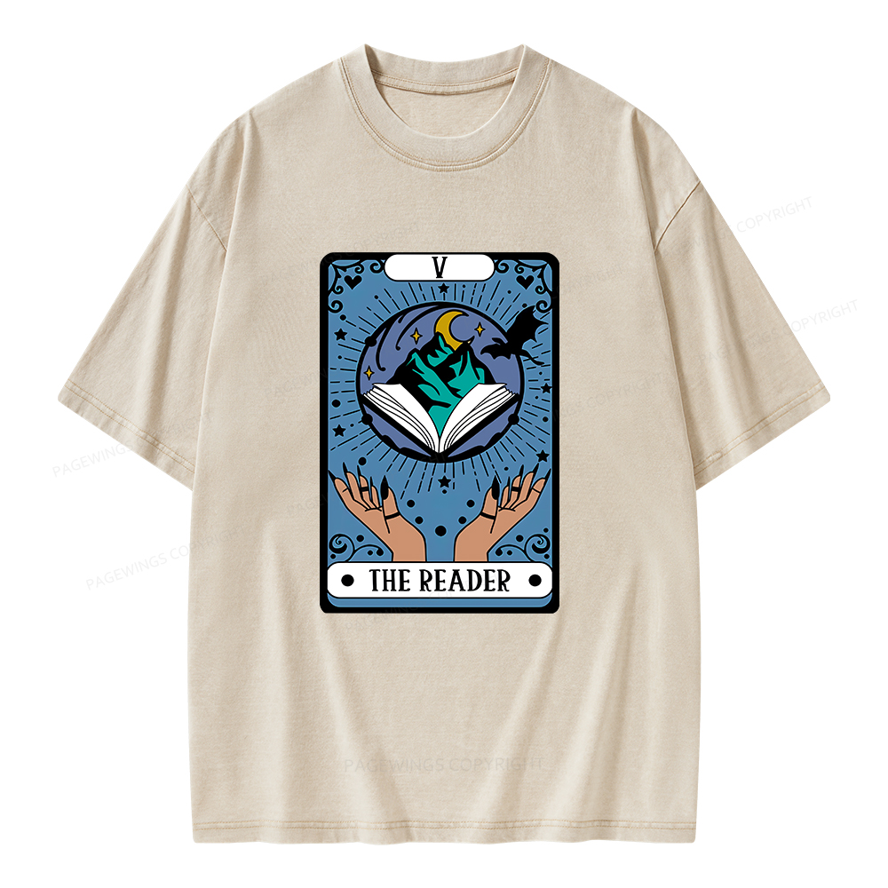 Pagewings The Reader Unisex Washed T-shirt