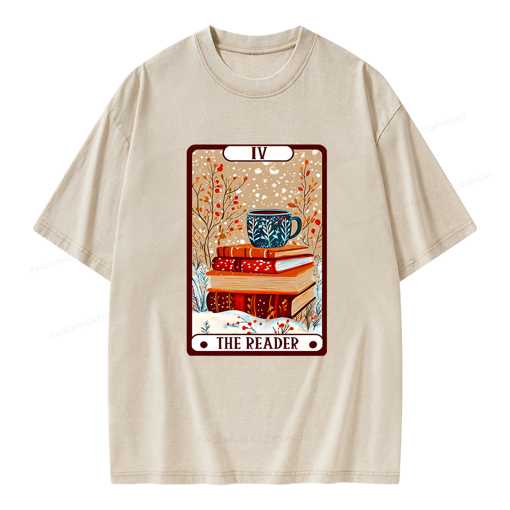 Pagewings The Reader  Unisex Washed T-shirt