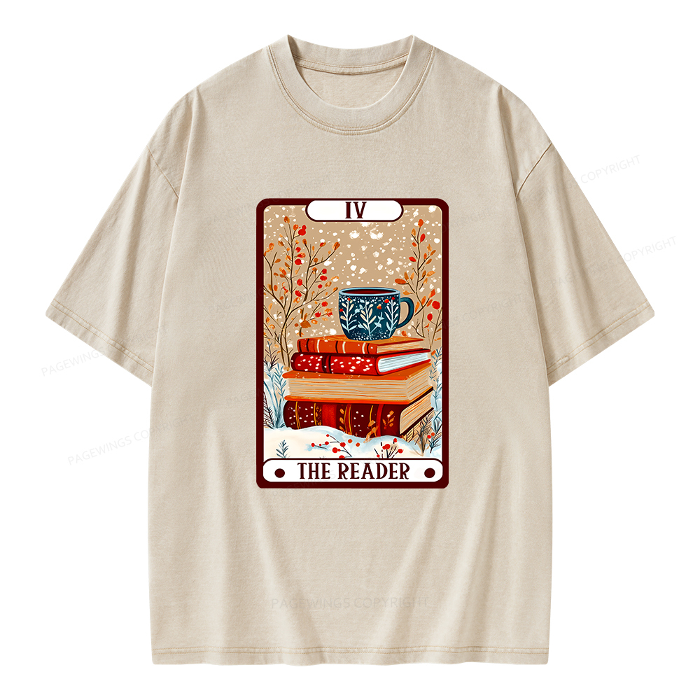 Pagewings The Reader  Unisex Washed T-shirt
