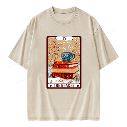 Pagewings The Reader  Unisex Washed T-shirt