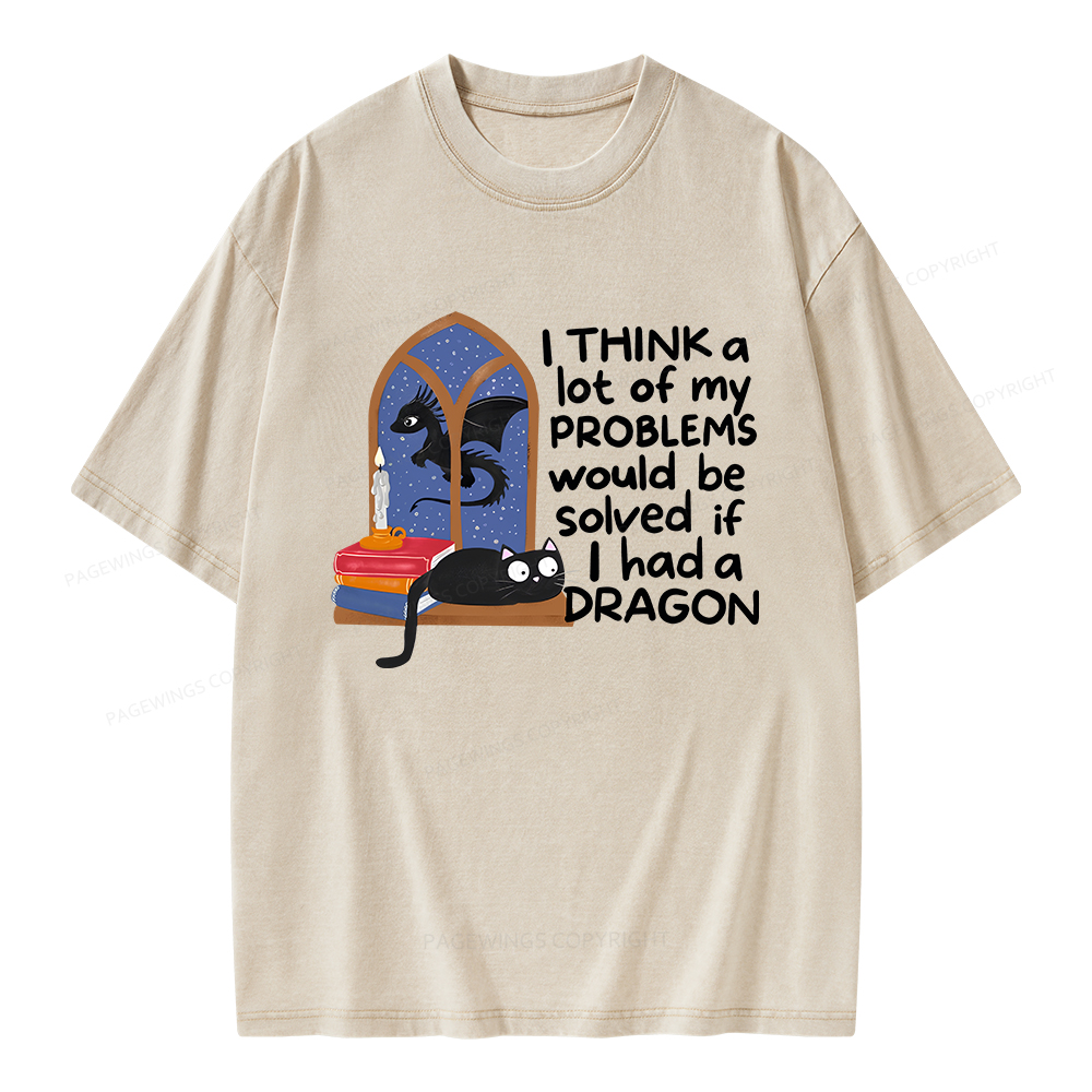 Pagewings If I Had A BookDragon Unisex Washed T-shirt