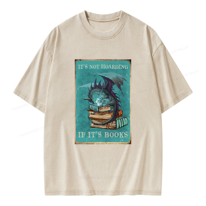 Pagewings It's Not Hoarding If It's Books Unisex Washed T-shirt
