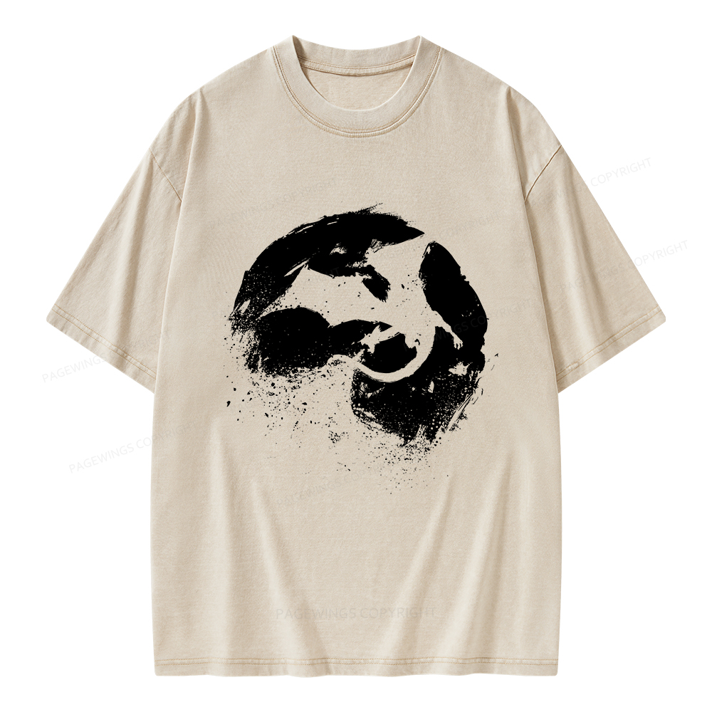 Pagewings Fantasy Book Dragon Unisex Washed T-shirt