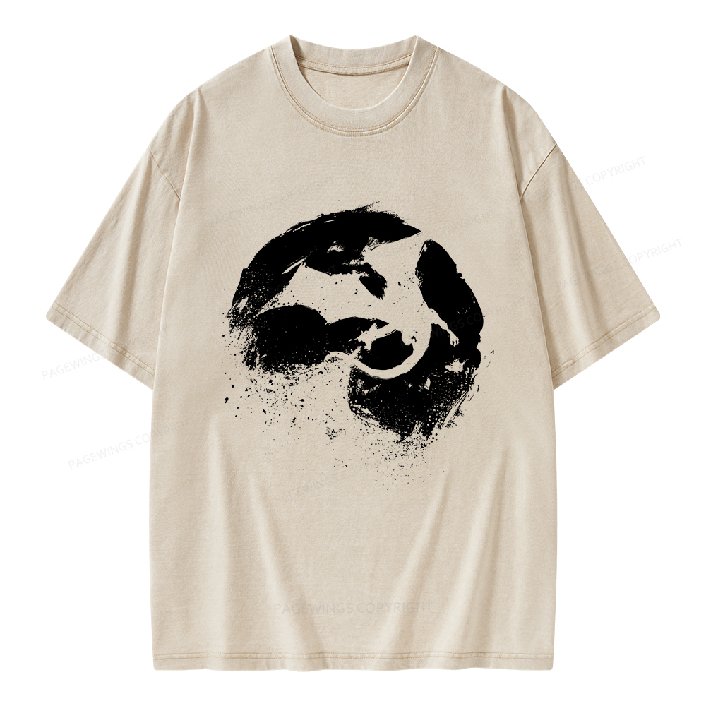 Pagewings Fantasy Book Dragon Unisex Washed T-shirt