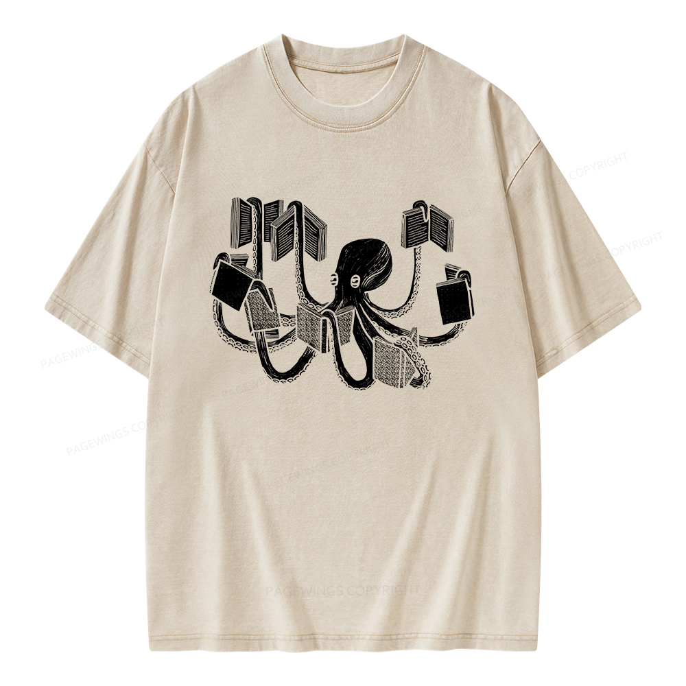 Pagewings Armed With Knowledge Unisex Washed T-shirt