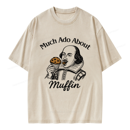 Pagewings Much Ado About Muffin Unisex Washed T-shirt