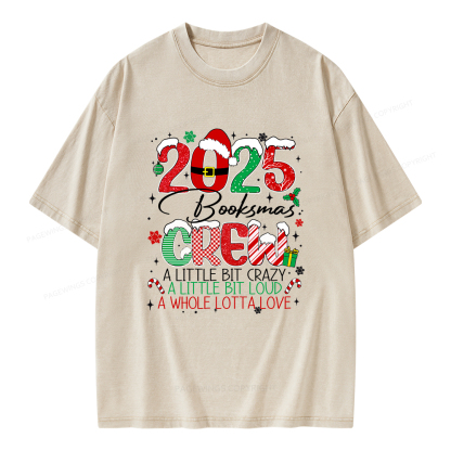 Pagewings Booksmas Crew Unisex Washed T-shirt