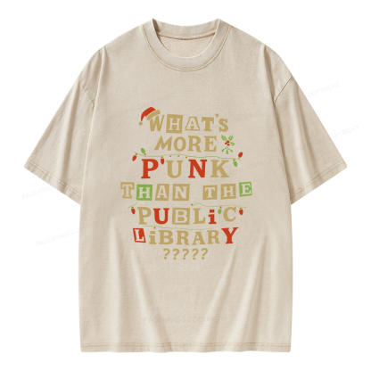 Pagewings What’s More Punk Than The Public Library Unisex Washed T-shirt
