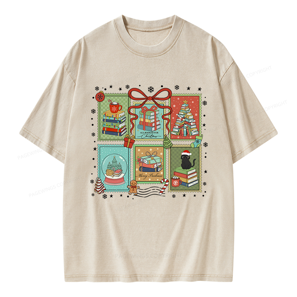 Pagewings Seasons Readings Unisex Washed T-shirt