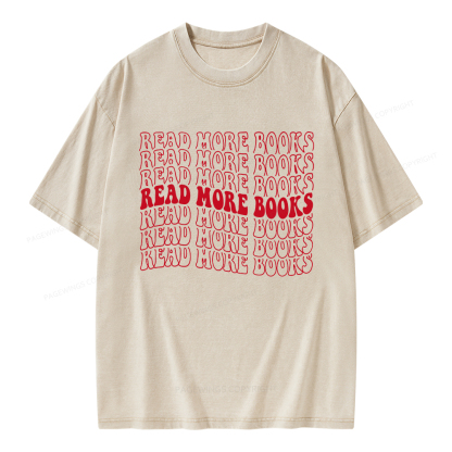 Pagewings  Read More Books Unisex Washed T-shirt
