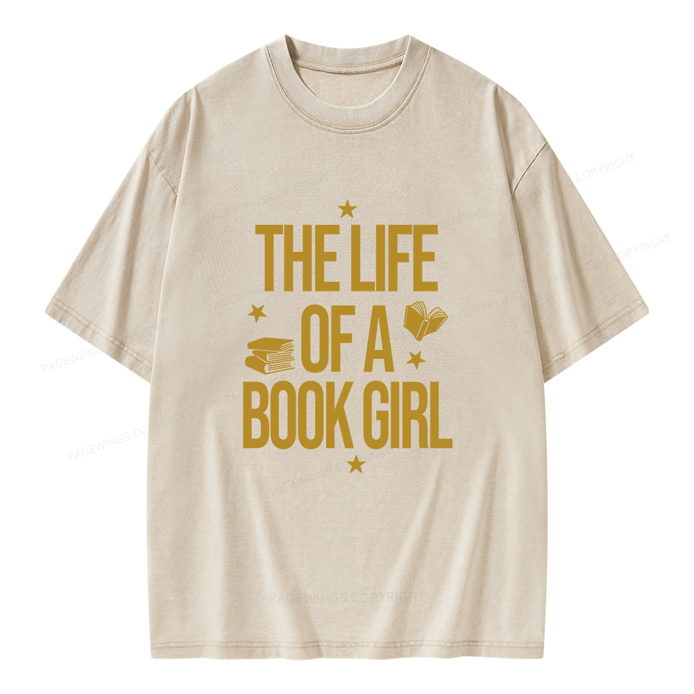 Pagewings The Life of a Book Girl Unisex Washed T-shirt