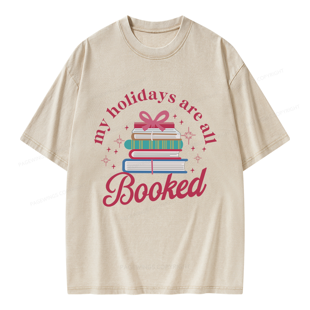 Pagewings My Holidays Are Booked Unisex Washed T-shirt