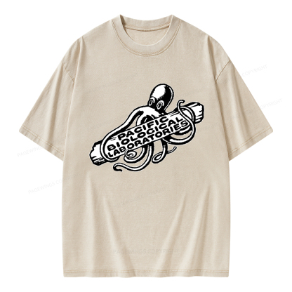 Pagewings Pacific Biological Laboratories Unisex Washed T-shirt