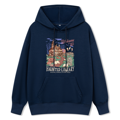 Pagewings Welcome To The Haunted Library Unisex Classic Hoodie