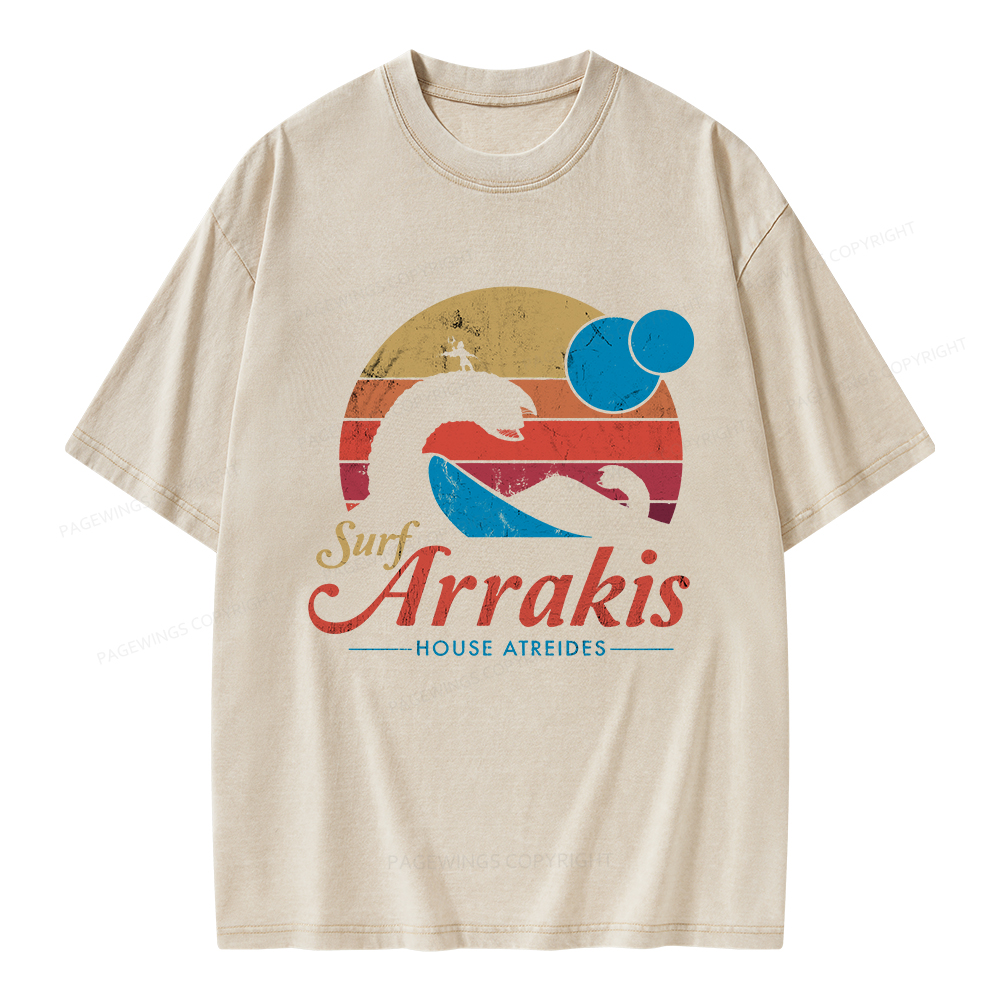 Pagewings Visit Arrakis Unisex Washed T-shirt