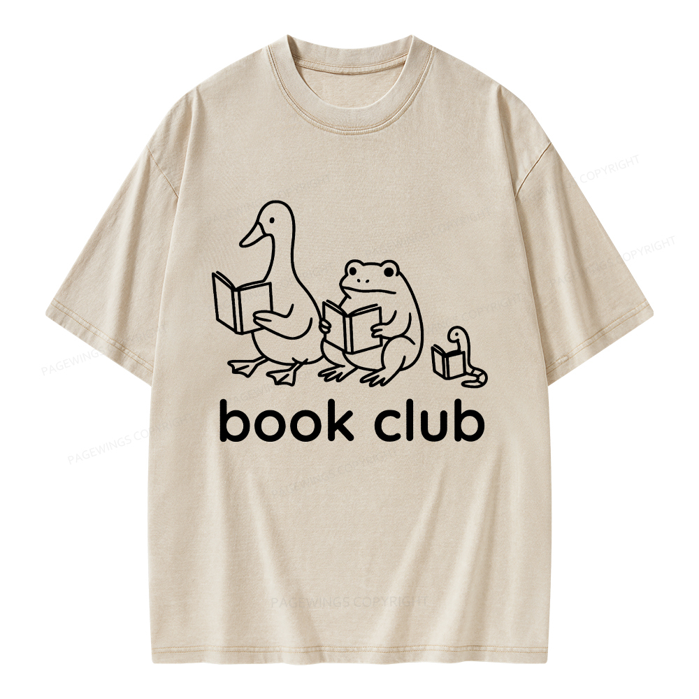 Pagewings Silly Goose Book Club Unisex Washed T-shirt