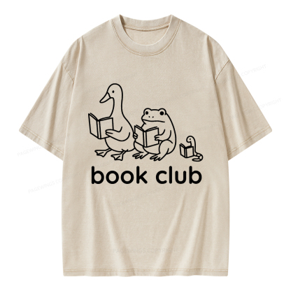 Pagewings Silly Goose Book Club Unisex Washed T-shirt