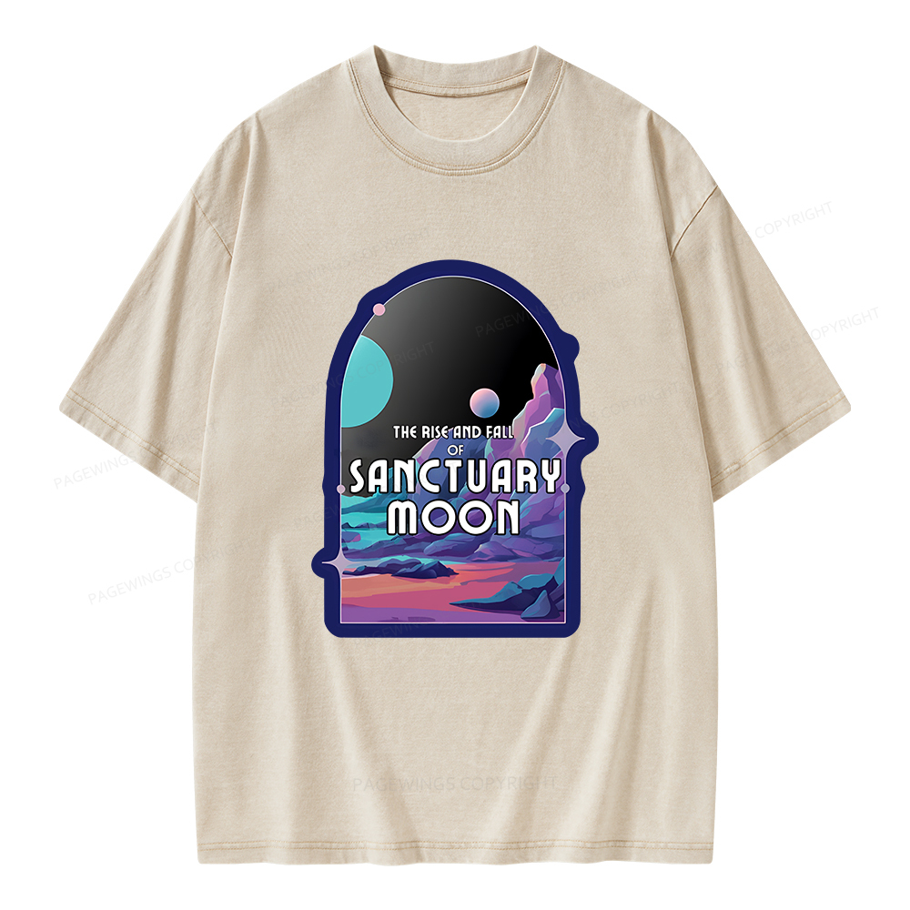 Pagewings Sanctuary Moon Unisex Washed T-shirt