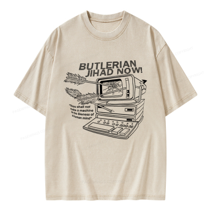 Pagewings Butlerian Jihad Now Unisex Washed T-shirt