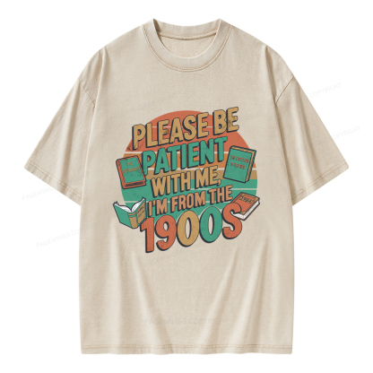 Pagewings Please Be Patient With Me Unisex Washed T-shirt