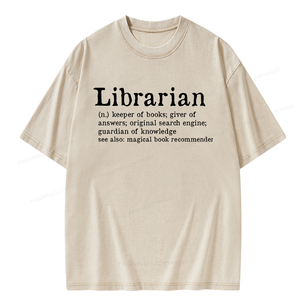 Pagewings Librarian Unisex Washed T-shirt