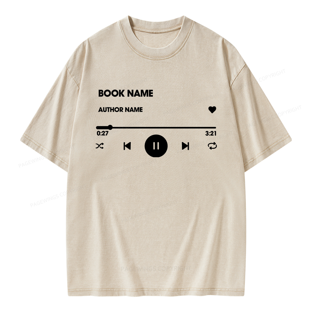 Pagewings Personalized Book Name Unisex Washed T-shirt