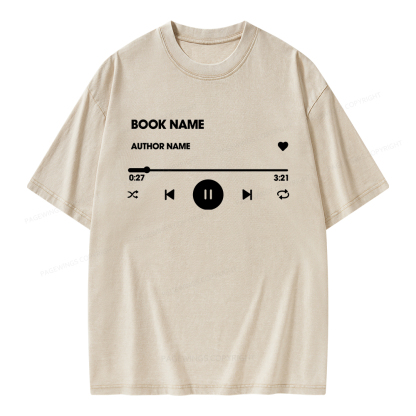 Pagewings Personalized Book Name Unisex Washed T-shirt
