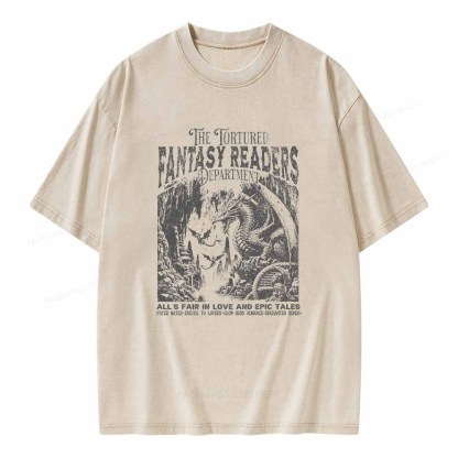Pagewings Fantasy Reader Shirt Unisex Washed T-shirt