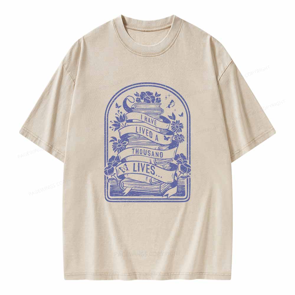Pagewings Literature Shirt for Bibliophiles Unisex Washed T-shirt