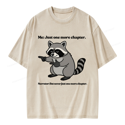 Pagewings Just One More Chapter Unisex Washed T-shirt