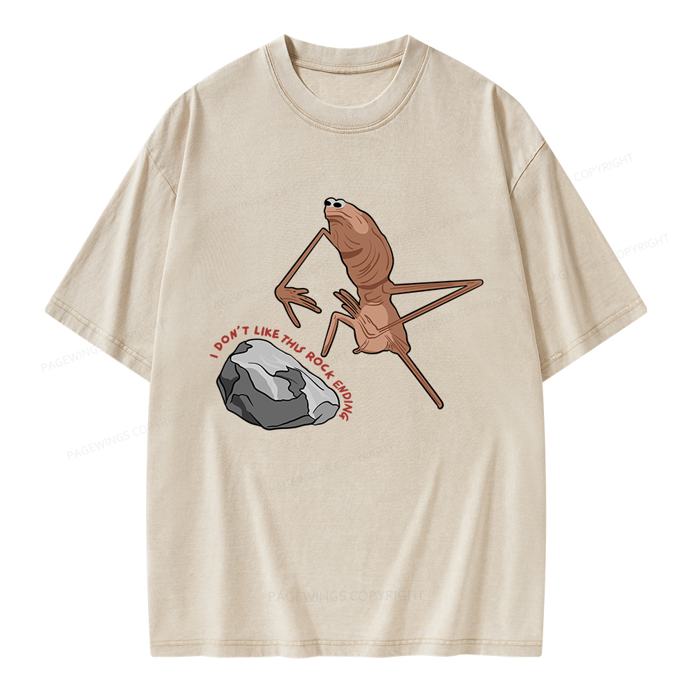 Pagewings I Don’t Like This Rock Ending Unisex Washed T-shirt
