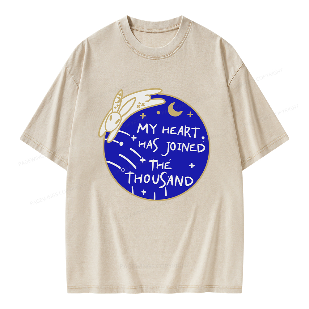 Pagewings My Heart Has Joined The Thousand Unisex Washed T-shirt