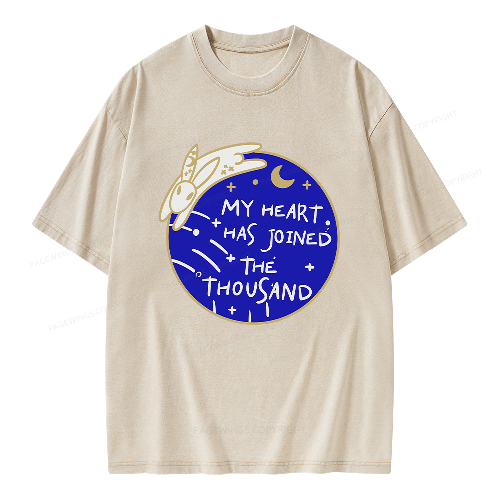 Pagewings My Heart Has Joined The Thousand Unisex Washed T-shirt