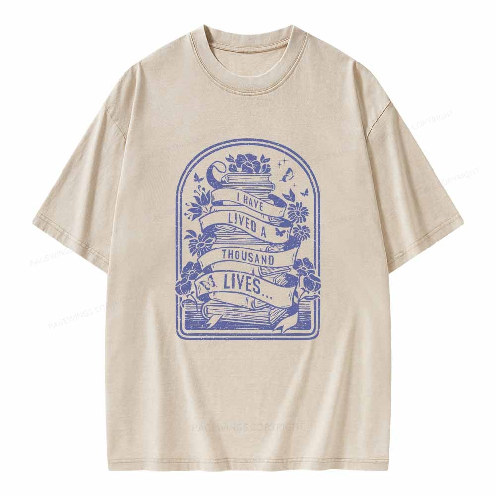 Pagewings Literature Shirt for Bibliophiles Unisex Washed T-shirt