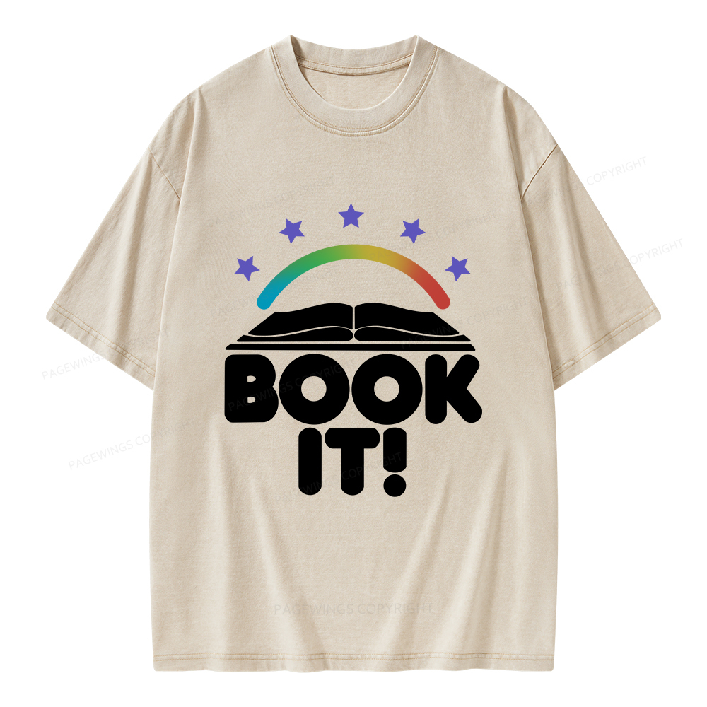 Pagewings Book It Unisex Washed T-shirt