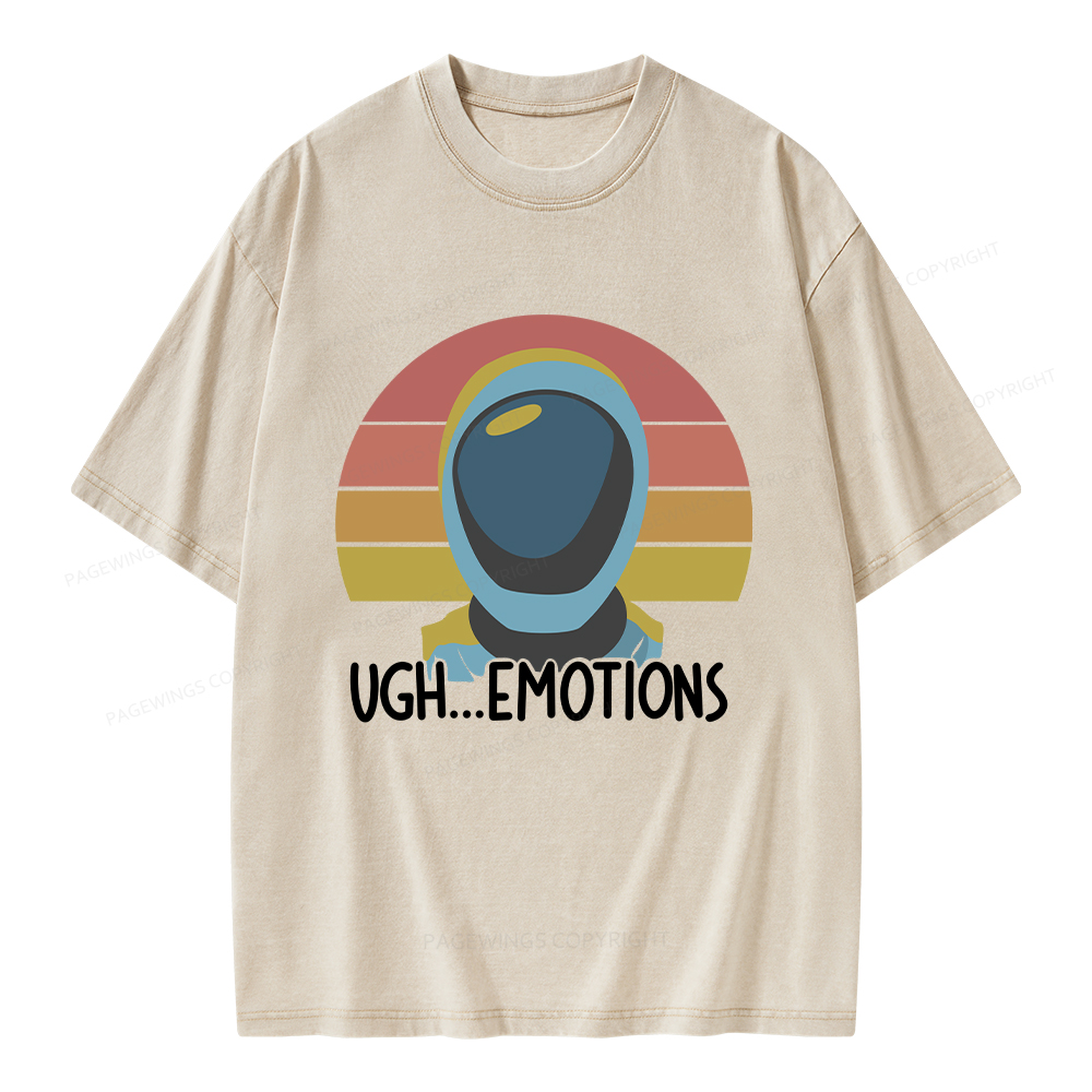 Pagewings Ugh...Emotions Unisex Washed T-shirt