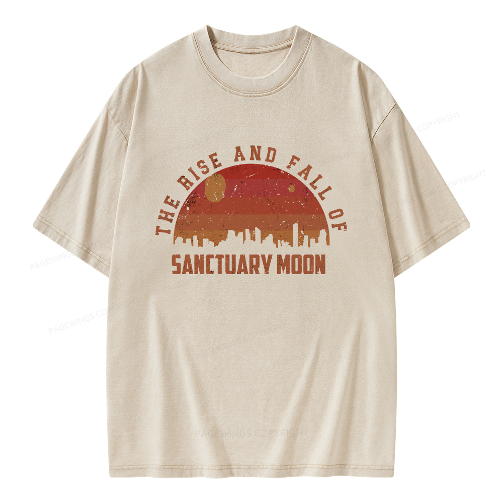 Pagewings Sanctuary Moon Vintage Unisex Washed T-shirt