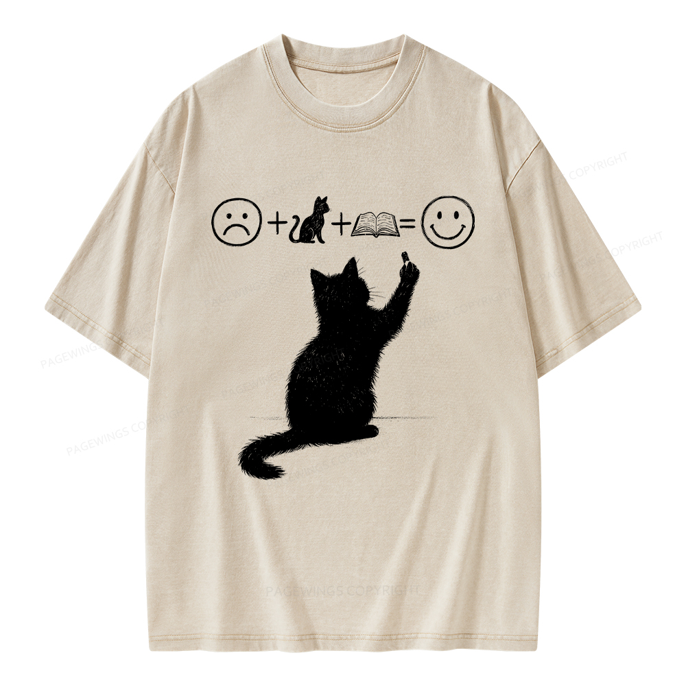 Pagewings A Good Life Is Made Up of Books Unisex Washed T-shirt