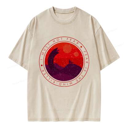 Pagewings I Must Not Fear Unisex Washed T-shirt