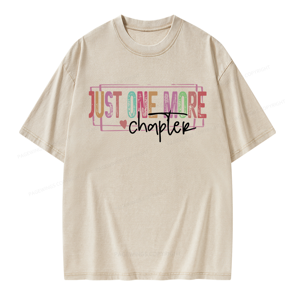 Pagewings Just One More Chapter Unisex Washed T-shirt