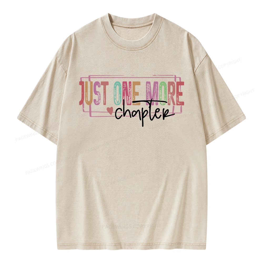 Pagewings Just One More Chapter Unisex Washed T-shirt