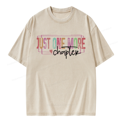 Pagewings Just One More Chapter Unisex Washed T-shirt