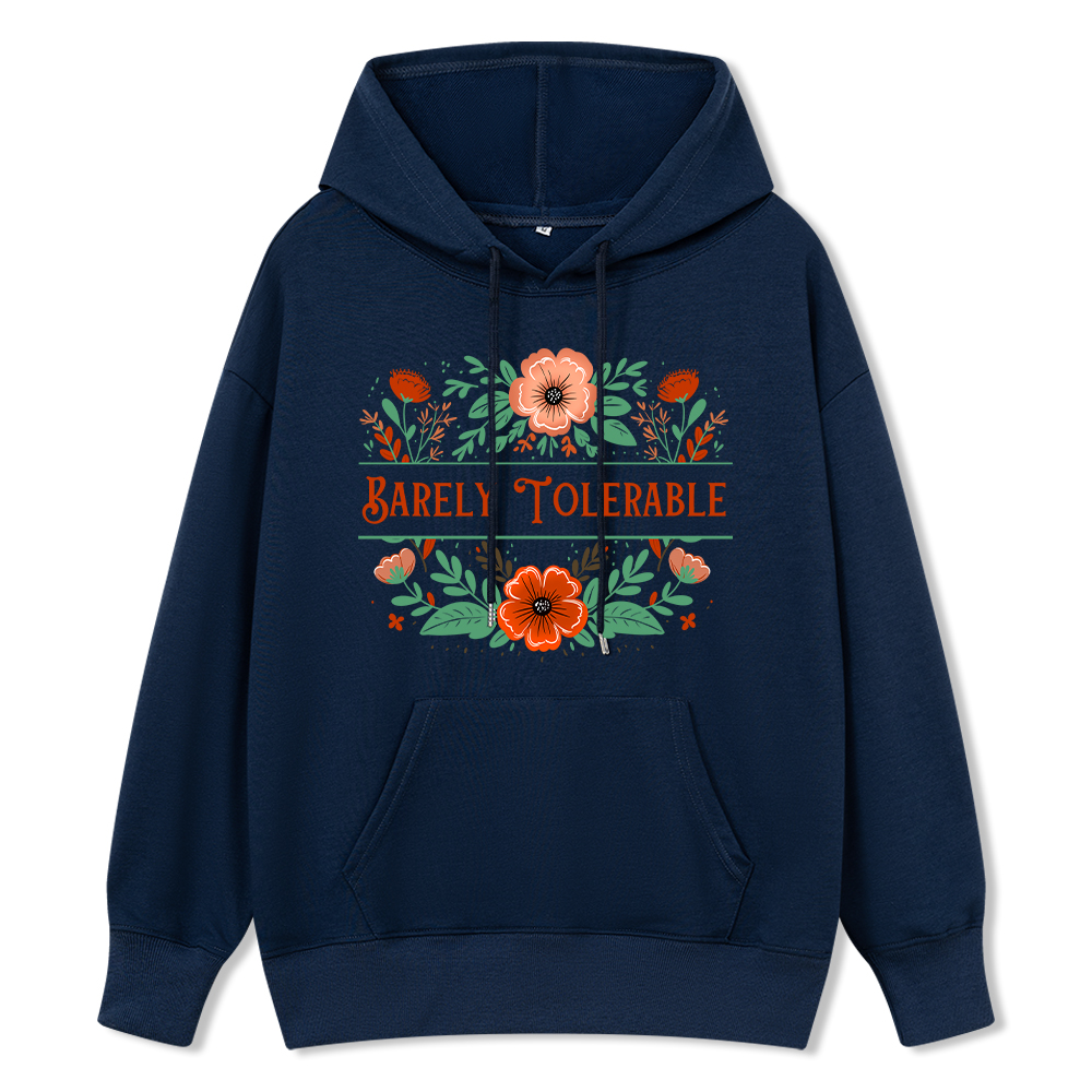Pagewings Barely Tolerable Book Lover Bookish Unisex Classic Hoodie