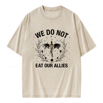 Pagewings We Do Not Eat Our Allies Unisex Washed T-shirt