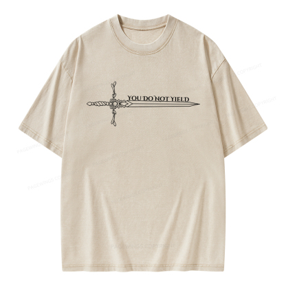 Pagewings You Do Not Yield Unisex Washed T-shirt