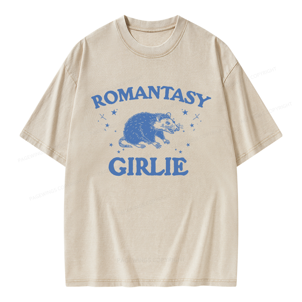 Pagewings Romantasy Girlie Unisex Washed T-shirt