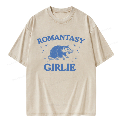 Pagewings Romantasy Girlie Unisex Washed T-shirt