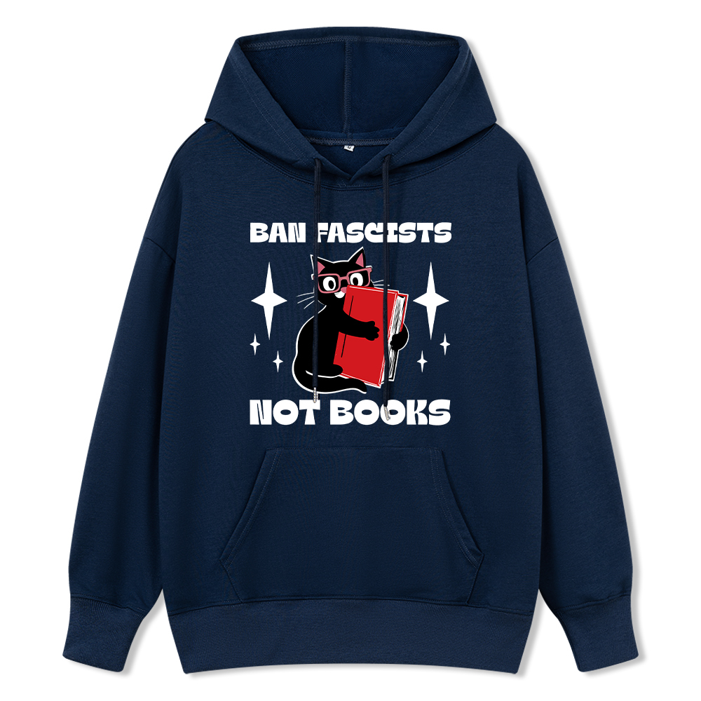 Pagewings Ban Fascists Not Books Unisex Classic Hoodie