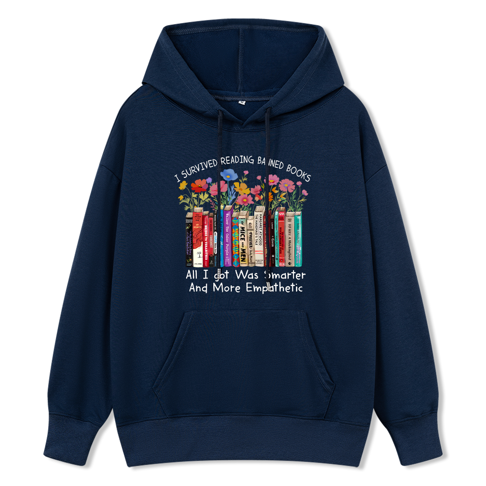 Pagewings Survived Banned Books Got Smarter Unisex Classic Hoodie